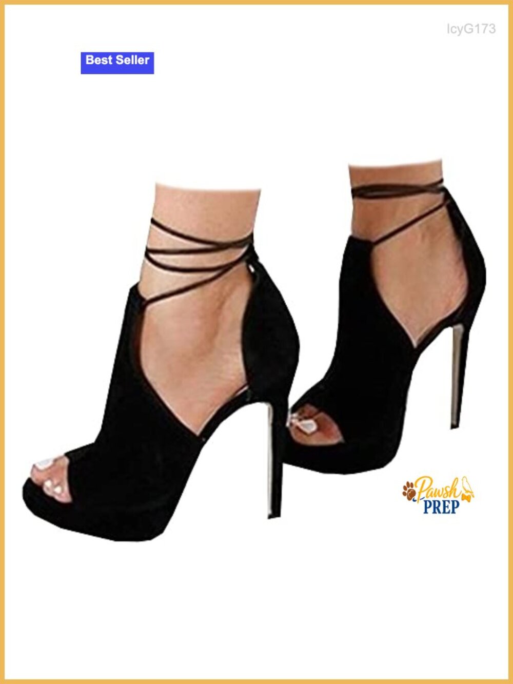Peep Toe Platform Heels Sexy Sandals Strappy Lace Up Tie Stilettos Dress Pumps